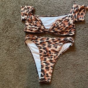 Cheetah print swimsuit